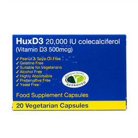 Huxley HuxD3 20,000iu Vitamin D3 Colecalciferol - 20 Veg Caps Huxley HuxD3 20,000iu Vitamin D3 Colecalciferol - 20 Veg Caps