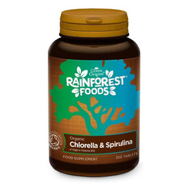 Rainforest Foods Organic Chlorella & Spirulina - 300 Tablets Rainforest Foods Organic Chlorella & Spirulina - 300 Tablets