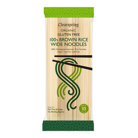 Clearspring Organic Gluten Free Brown Rice Wide Noodles - 200g Clearspring Organic Gluten Free Brown Rice Wide Noodles - 200g