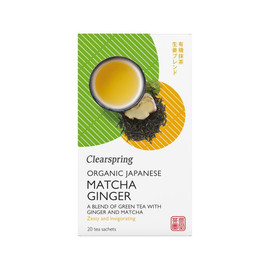 Clearspring Organic Japanese Matcha Ginger Tea - 20 Teabags Clearspring Organic Japanese Matcha Ginger Tea - 20 Teabags