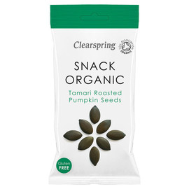 Clearspring Snack Organic Tamari Roasted Pumpkin Seeds - 30g Clearspring Snack Organic Tamari Roasted Pumpkin Seeds - 30g