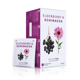 NutraTea Elderberry & Echinacea - 20 Herbal Tea Bags NutraTea Elderberry & Echinacea - 20 Herbal Tea Bags