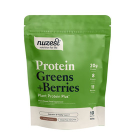Nuzest Protein Greens + Berries Cocoa Flavour - 300g
