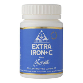Bio Health Extra Iron+C 20mg - 60 Capsules Bio Health Extra Iron+C 20mg - 60 Capsules