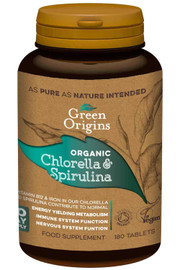 Green Origins Organic Chlorella & Spirulina - 180 Tablets Green Origins Organic Chlorella & Spirulina - 180 Tablets