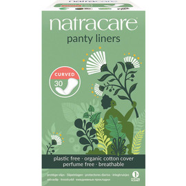 Natracare Panty Liners Curved - 30 Liners Natracare Panty Liners Curved - 30 Liners