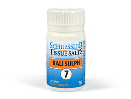 Schuessler Tissue Salts Kali Sulph No 7 - 125 Tablets Schuessler Tissue Salts Kali Sulph No 7 - 125 Tablets