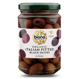 Biona Organic Italian Pitted Black Olives - 280g Biona Organic Italian Pitted Black Olives - 280g