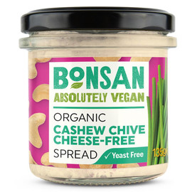 Bonsan Organic Cashew Chive Cheese-Free Spread - 135g Bonsan Organic Cashew Chive Cheese-Free Spread - 135g