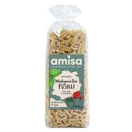 Amisa Organic Gluten Free Wholegrain Rice Fusilli - 500g Amisa Organic Gluten Free Wholegrain Rice Fusilli - 500g