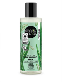 Organic Shop Aloe & Avocado Micellar Cleansing Milk - 150ml Organic Shop Aloe & Avocado Micellar Cleansing Milk - 150ml