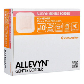 Allevyn Gentle Border (7.5cm x 7.5cm) - 10 Dressings Allevyn Gentle Border (7.5cm x 7.5cm) - 10 Dressings
