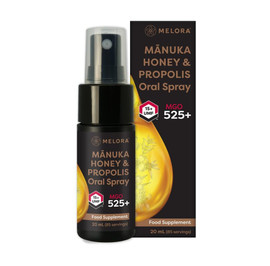 Melora MGO525+ Manuka Honey & Propolis Oral Spray - 20ml Melora MGO525+ Manuka Honey & Propolis Oral Spray - 20ml