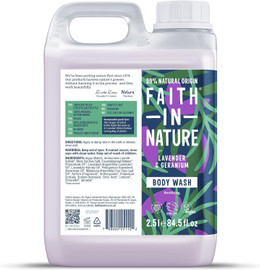 Faith in Nature Lavender & Geranium Body Wash - 2.5L Faith in Nature Lavender & Geranium Body Wash - 2.5L