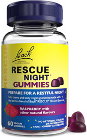 Bach Rescue Raspberry Night Gummies - 60 Gummies Bach Rescue Raspberry Night Gummies - 60 Gummies