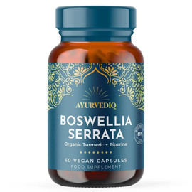 Ayurvediq Wellness Boswellia Serrata with Turmeric & Black Pepper Extract - 60 Capsules Ayurvediq Wellness Boswellia Serrata with Turmeric & Black Pepper Extract - 60 Capsules