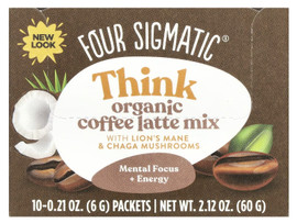 Four Sigmatic Think Coffee Latte Mix with Lion's Mane - 10 Sachets Four Sigmatic Think Coffee Latte Mix with Lion's Mane - 10 Sachets