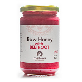 Mellona Cypriot Raw Honey with Beetroot - 400g Mellona Cypriot Raw Honey with Beetroot - 400g