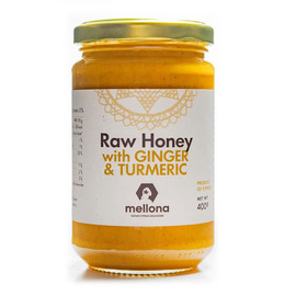 Mellona Cypriot Raw Honey with Ginger & Turmeric - 400g Mellona Cypriot Raw Honey with Ginger & Turmeric - 400g