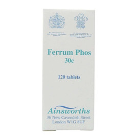 Ainsworths Ferrum Phos 30C Single Counter Remedy - 120 Tabs