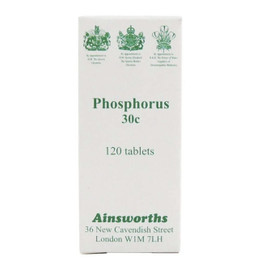 Ainsworths Phosphorus 30C Single Counter Remedy - 120 Tablets