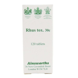 Ainsworths Rhus Tox 30C Single Counter Remedy - 120 Tablets