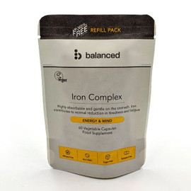 Balanced Iron Complex Refill Pouch - 60 Veg Caps