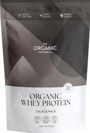 The Organic Protein Co Raw Cacao & Maca Organic Whey Protein Powder - 1.2kg