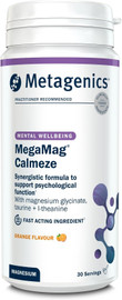 Metagenics MegaMag Calmeze Magnesium Powder Orange - 30 Servings