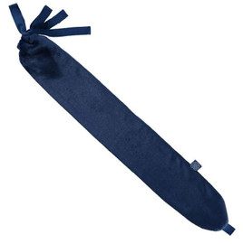 YUYU Bottle Long Hot Water Bottle Luxury Fleece Navy - Bottle and Cover
