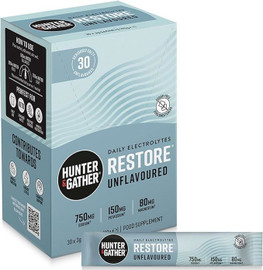 Hunter and Gather Restore Hydration Electrolytes Unflavoured - 30 sachet (3g each)