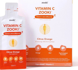 YourZooki Liposomal Vitamin C Orange Flavour - 30 Sachets (15ml each)