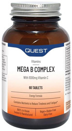 Quest Mega B Complex + 1000mg Vitamin C - 60 Tablets