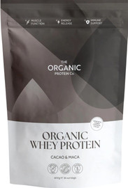 The Organic Protein Co Organic Whey Protein Powder Cacao & Maca - 400g