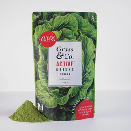Grass and Co ACTIVE Super Greens Powder with Lion's Mane & Maca Root - 120g