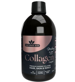 Natures Aid Collagen Liquid Strawberry & Lime - 500ml