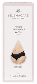 Selenacare Menstrual Undies Hipster Black Size XL - 1 Box
