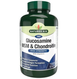Natures Aid Glucosamine MSM & Chondroitin - 180 Tablets