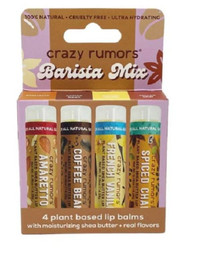Crazy Rumors Barista Mix Lip Balms - Pack of 4 (17g each)