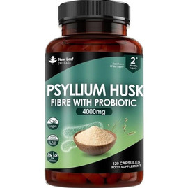 New Leaf Products Psyllium Husk 4000mg - 120 Vegan Capsules