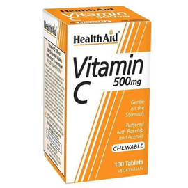 HealthAid Vitamin C 500mg Chewable Orange Flavour - 100 Tablets