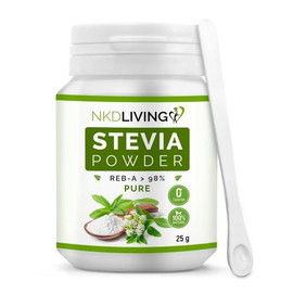 NKD Living Pure Stevia Powder Natural 0 Calorie Sweetener - 25g