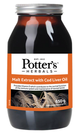 Potters Malt Extract with Cod Liver Oil & Butterscotch - 650g