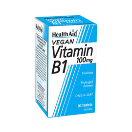 HealthAid Vitamin B1 Thiamin 100mg Prolonged Release - 90 Tablets