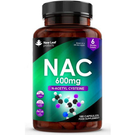 New Leaf Products N-Acetyl-Cysteine 600mg - 180 Vegan Capsules