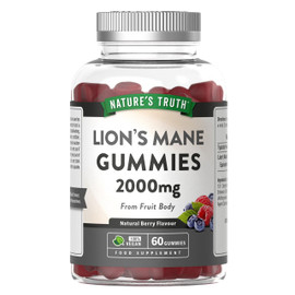 Nature's Truth Lion's Mane 2000mg Berry - 60 Vegan Gummies