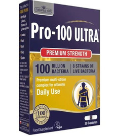 Natures Aid Pro-100 Ultra 8 Strain Complex - 30 Caps