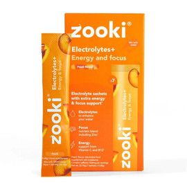 YourZooki Zooki Electrolytes+ Energy & Focus Peach - 7 Sachets