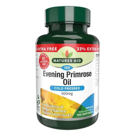 Natures Aid Evening Primrose Oil 500mg 33% Extra Fill - 120 Caps