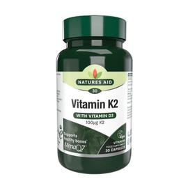Natures Aid Vitamin K2 MenaQ7 100ug - 30 Caps